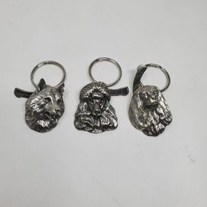 Precious Breeds Lg. Antique Pewter 4 pack Key Chain